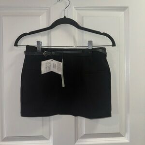 ZARA Black Mini Skirt with Belt